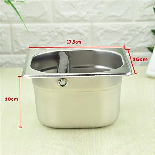 Stainless Steel Knock Box for Espresso Coffee Machines, Silver (Medium)