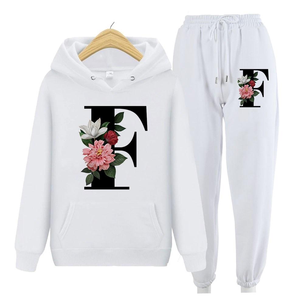 Women Sweatshirt Long Sleeve Hoodies Harajuku Hoodie Vintage Letters Print Sweatshirts Two Piece Sets Hoodies