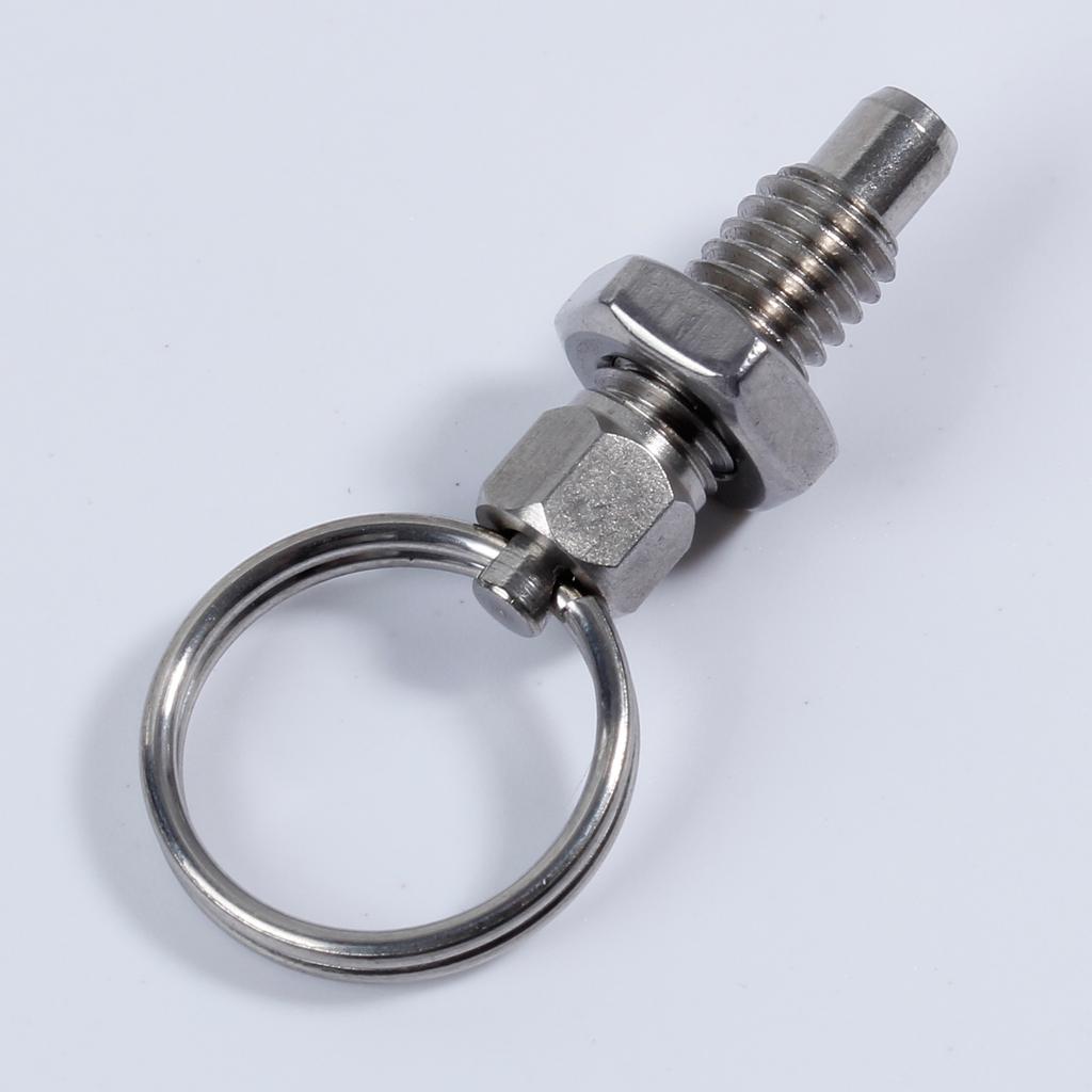 4 Pcs Pull Ring Indexing Plunger Non Lock-Out Knob Plunger Stainless Steel Spring-Loaded Plunger Mechanic Accessories
