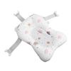 Soft Baby Bath Support Cushion Pad Cute Cartoon Bear Pattern Newborn Bathtub Floating Pillow Mat White