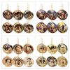 12 Pieces Handmade Wood Ornament Christmas Tree Pendant Holiday Ornament Set for Religious and Festival Decoration