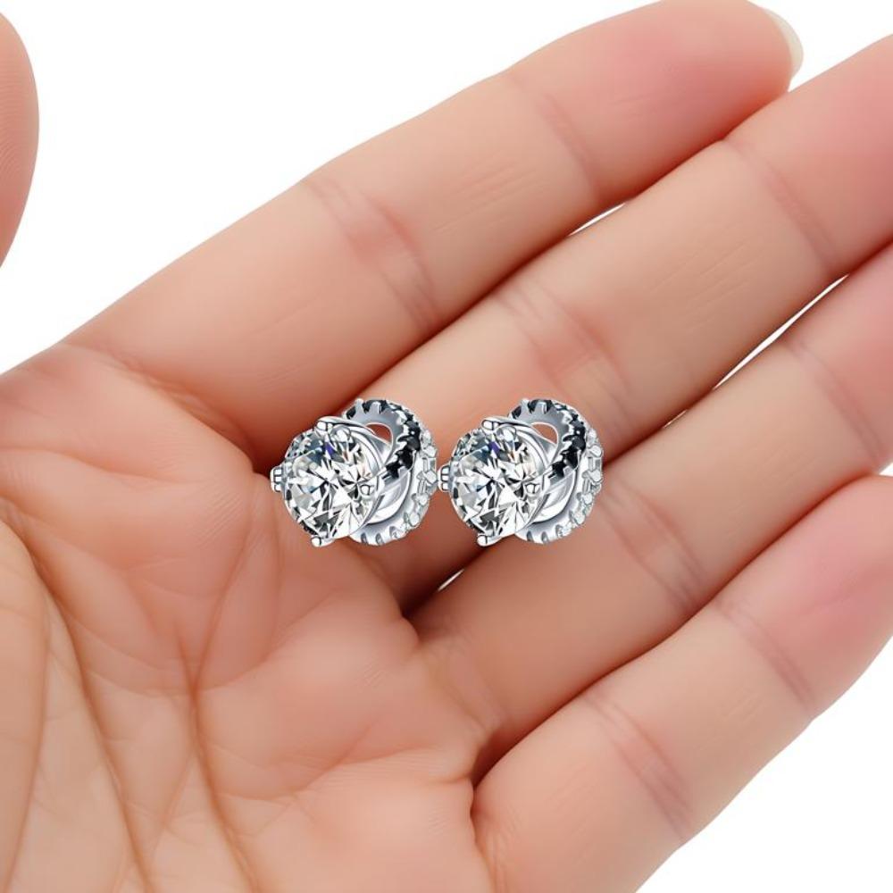 Black Awn Classic Stud Earrings Square Black Stone Earrings for Women