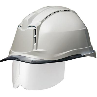 Helmet for Work PC Shield Surface with Ventilation Hole Rain Guard SC19PCLVS RA3 with KP [Midori Anzen] ( Liner) Gray/Smoke