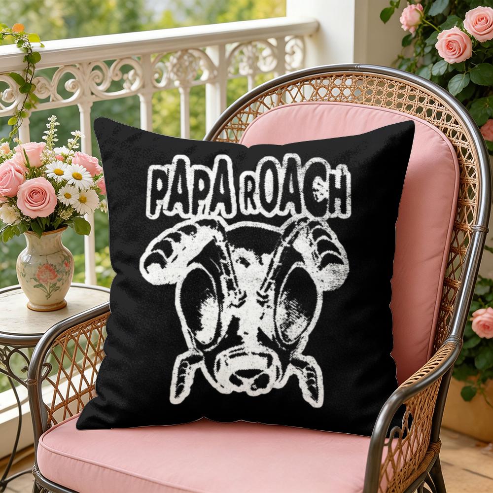 Band PPapa RRoach Cushion Cover Soft Plush Throw Pillow Cover DoubleSided Decorative Cushion Case Sofa Bedroom Home Decor