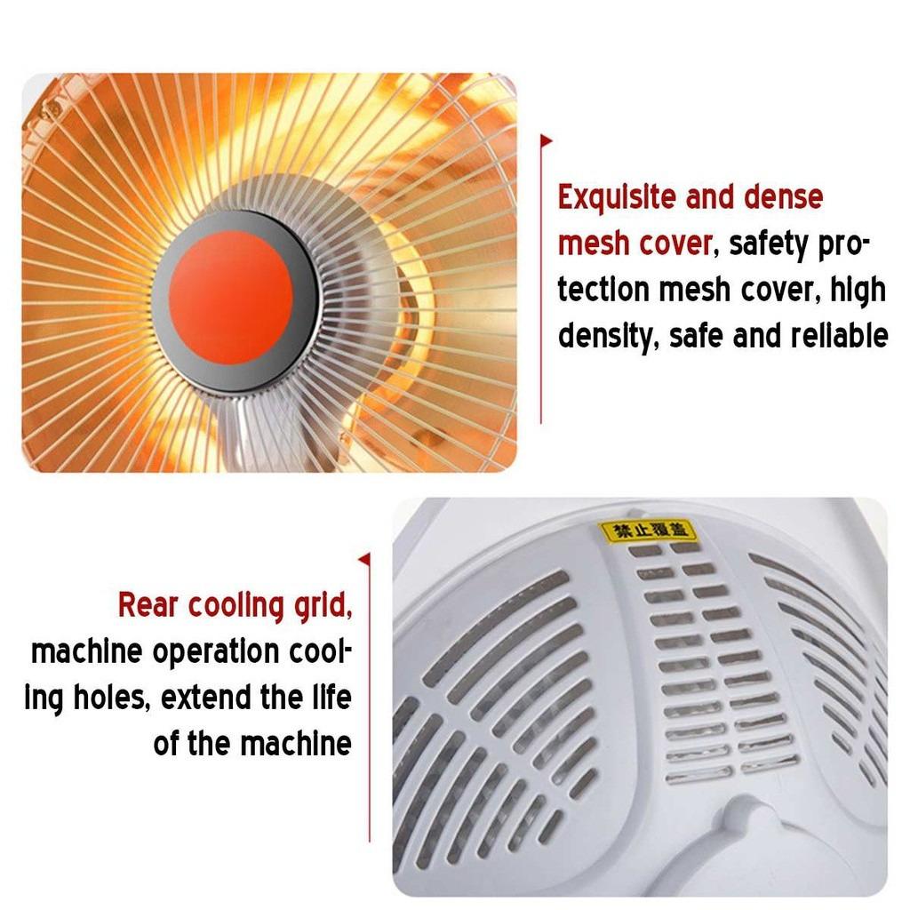500W Electric Heating Fan Office Dormitory Desktop Winter Air Heater Household Two Gears Adjustment Electric Heater