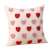 1PC LOZUJOJU 3D Tufted Heart Throw Pillowcase, Sweet Love Heart Embossed Cushion Cover for Sofa Living Room Bedroom Home Decor