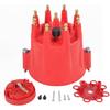 HEI Distributor Cap and Rotor Kit 84335 Replacement For Pro Billet Distributor Universal 8-Cylinder Male Pro Series Red