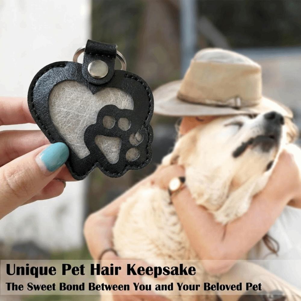 Multiple Colors Pet Hair Memorial Keychain Mini Pet Hair Storage Bag Memorial Gift