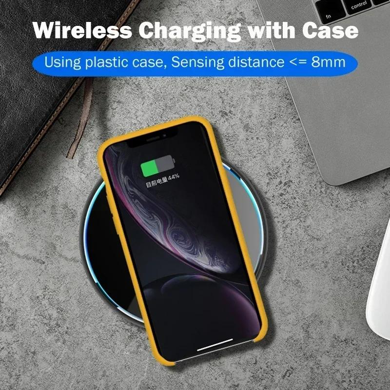 15W Qi-compatible Wireless Charger for Samsung Galaxy S24 S23 S22 S21 S20 Ultra Plus FE Wireless Charging Pad with Type-C Cable