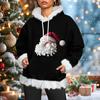 Women's Christmas Casual Fleece-Lined Hoodie With Long Sleeves And Pockets Sweatshirt Top