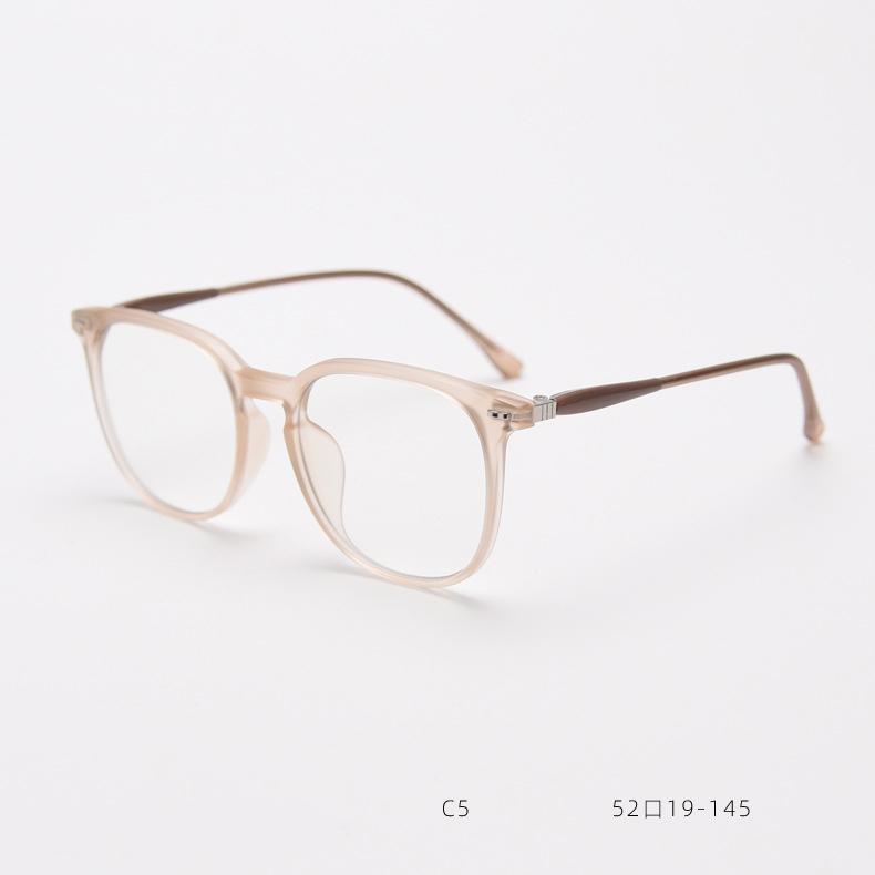 55687 Vintage Anti Blue Light Glasses Frame Plastic Titanium Leopard Simple Rivet Square Computer Eyewear