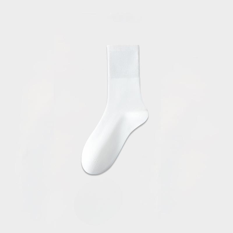 

Белые бесшовные носки, женские носки до середины икры, осенне-зимние однотонные хлопковые носки, послеродовые длинные носки до икры, весенне-осенние длинные носки 1 pair