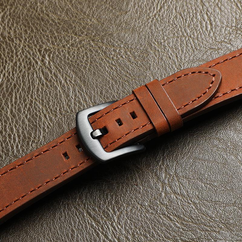 Retro Crazy Horse Leather Smart Strap 18mm20mm22mm First Layer Cowhide Real Cowhide Switch Quick Removal