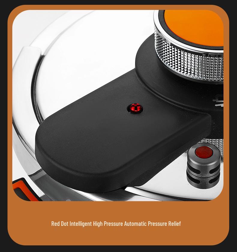 Oală sub presiune populară din oțel inoxidabil 304 tip K cu buton antiexplozie