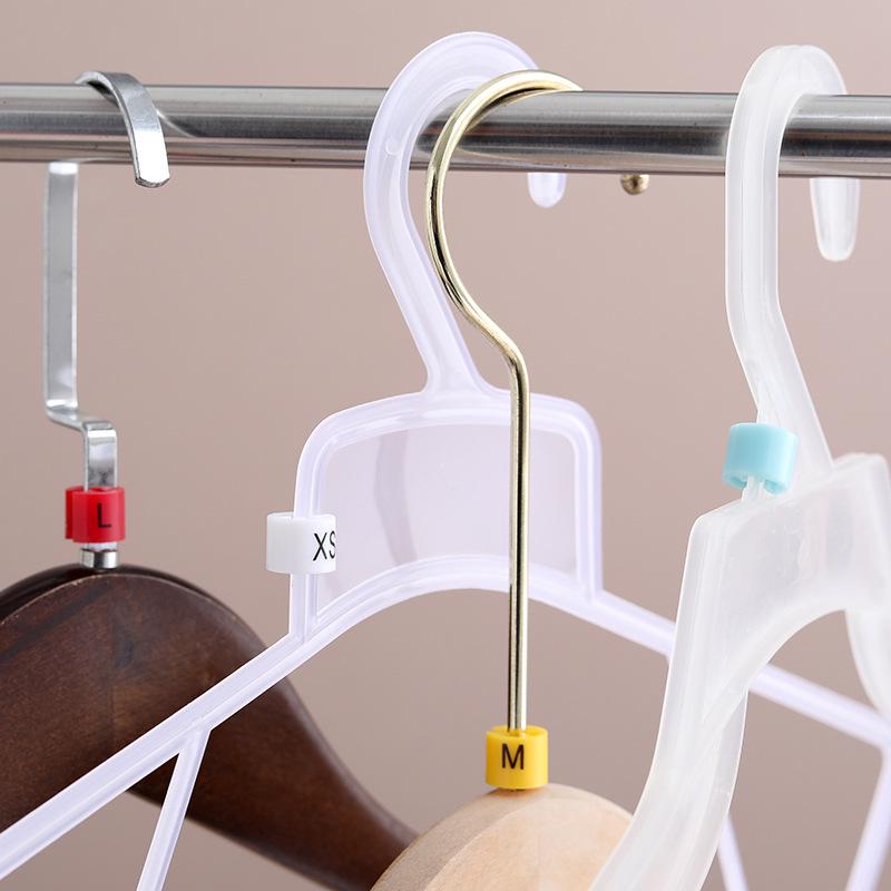 Double-Sided Round Clothing Size Marker Clip for Adult & Children Hangers