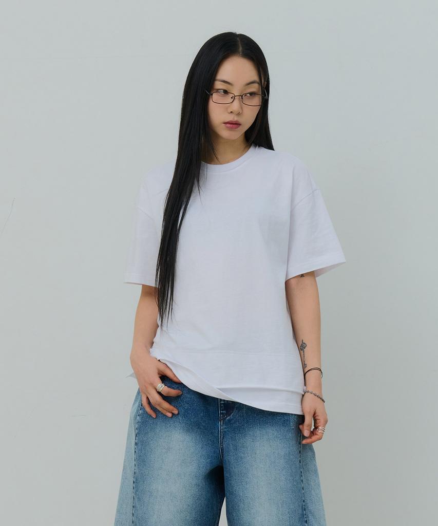 Desiledeu Layered Short Sleeve T-Shirt-Fbsk5804D01