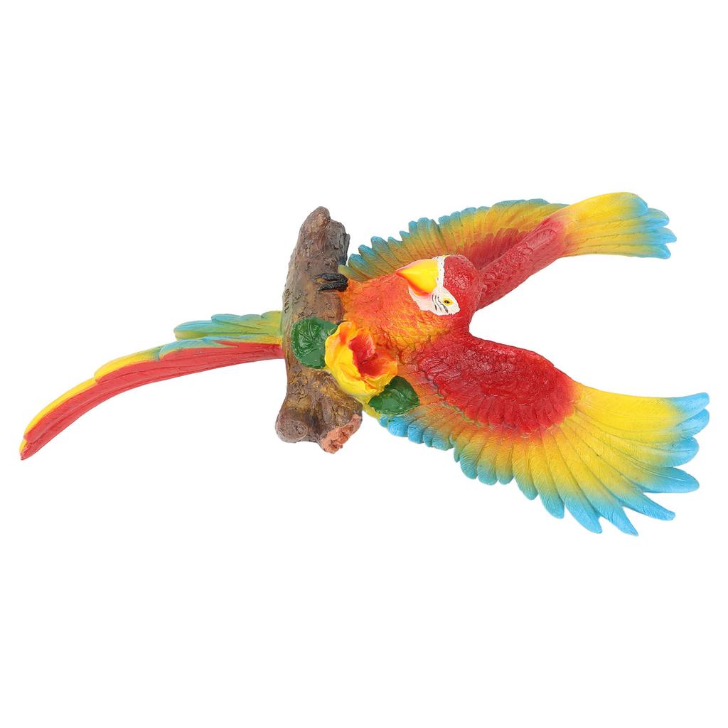 Outdoor Hanging Parrot Decor Resin Sculptures Parrot Statues Durable Parrot Sculptures Ornament for Garden Yard Red