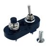 Crown Doris Handle Toggle Push Switch 22.2mm Mini Micro Horn Cell Turn Signal ON OFF Custom Black Black