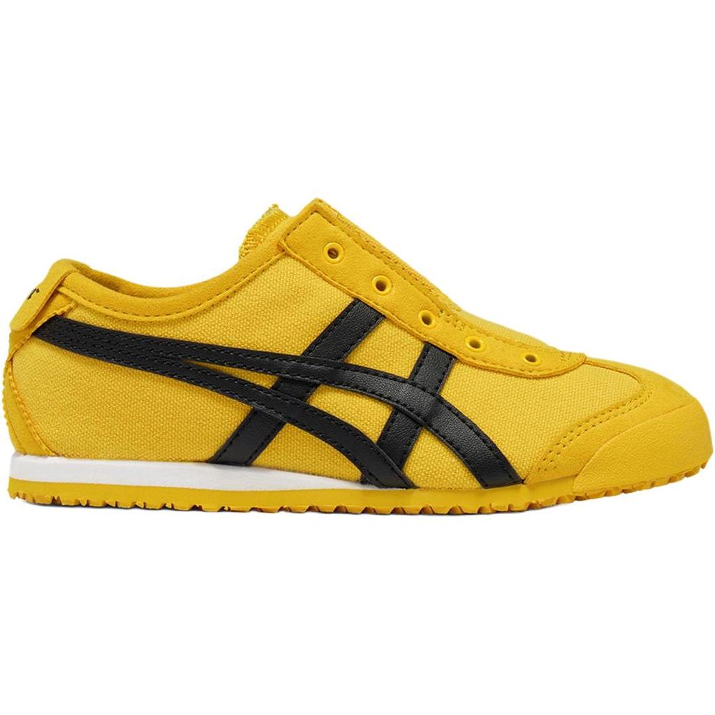 Onitsuka Tiger Mexico 66 Slip-On Comfortable Versatile Casual Shoes Kids sneakers Yellow Black 1184A085-751
