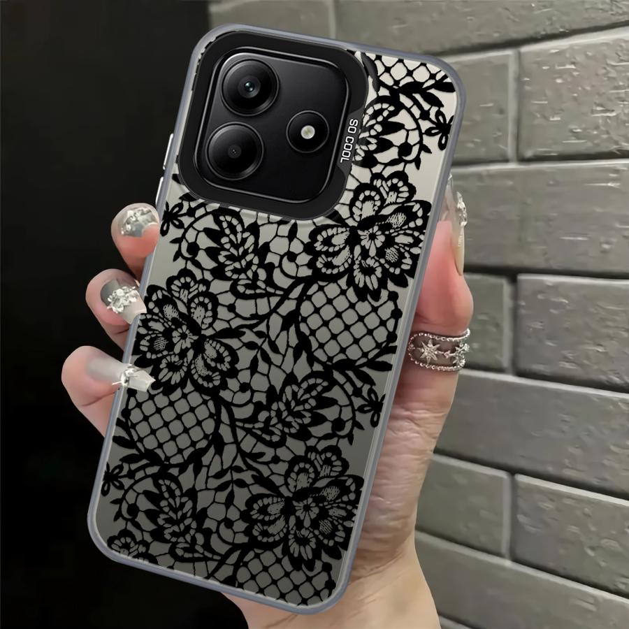 Back Phone Cover Case for Xiaomi Mi 12T Pro 13T 11 Lite Black Cool Lace