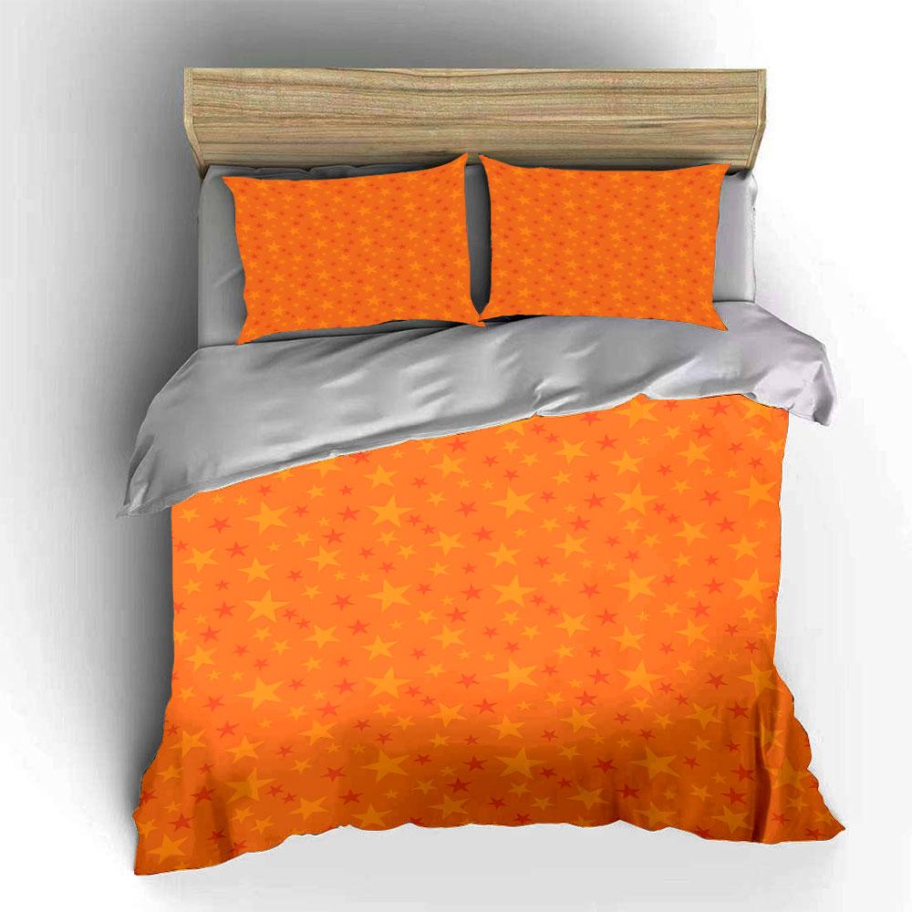 Star Pattern Decoration Set Soft Comfortable Duvet Cover Bedding Set Included 1*Duvet Cover & 2*Pillowcases, Gift