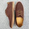 Fashion Autumn Men's Casual Shoes, British Single Shoes, Suede Suede Suede, Cowhide Sole, Plus Size Leather Shoes for Business