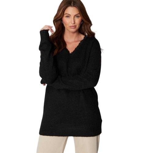 Be You Womens/Ladies Lace Relaxed Fit Sweater Top