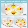 Wooden Mirror Puzzle Building Blocks For Kids Educational Toy With Spatial Logic Development