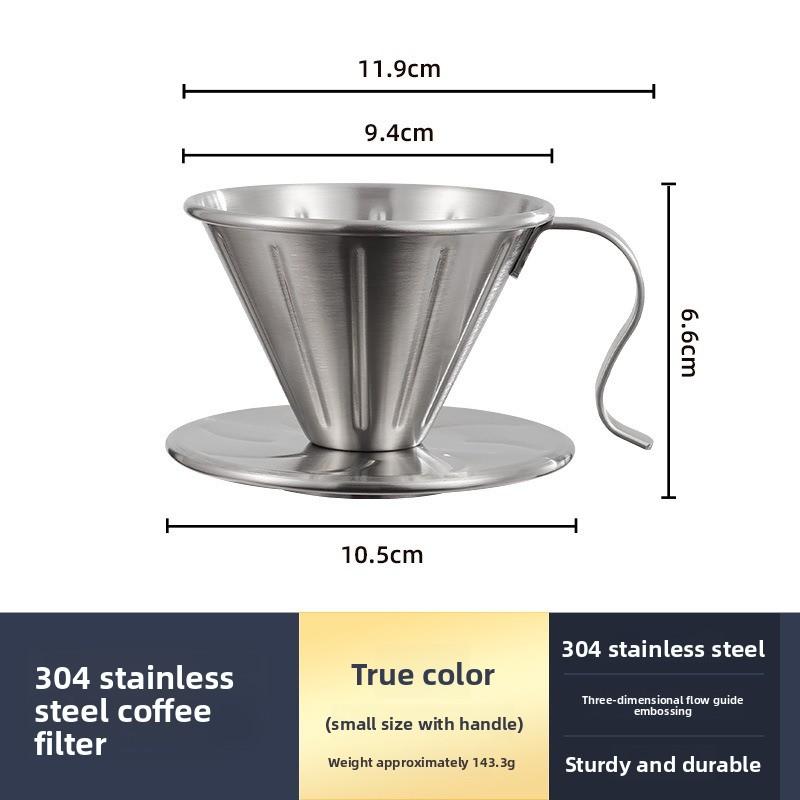 V60 Coffee Filter Stainless Steel 304 Coffee Set Equipment - Filter Cup Funnel Drip