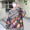 3D tištěný pánský svetr s kulatým výstřihem volný oversized vintage pulovr pletený top
