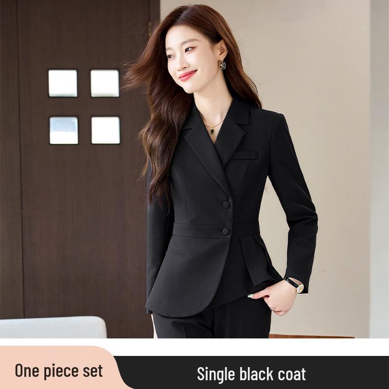 

Women s Professional Suit Set - Formal Wear for Spring/Autumn, Ideal for Hotel Front Desk or Jewelry Store Work Uniforms. S