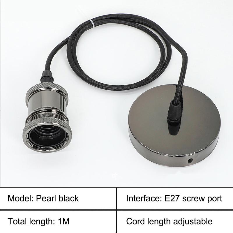 Inline Badge Ceiling Lamp Holder Aluminum E27 Lamp Holder Set Single Lamp Holder 1M Cord Vintage Style Lamp Holder For Mall