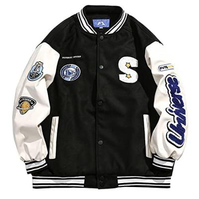 Stadium Jumper for Men and Cold Stadium Varsity Large Size [KOSIKINI] Women, Loose, Embroidered, Weather, Jumper, Jacket, Patchwork, Filling,