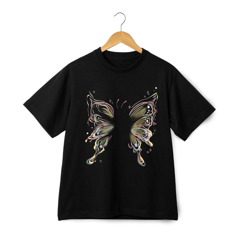 Vibrant Abstract Butterfly Graphic Unisex Te