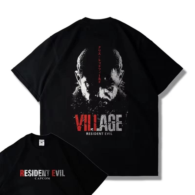 Classic Horror Game Print Short-sleeved Harajuku Y2k Top Sporty High Street T-shirt Casual Loose Streetwear Unisex