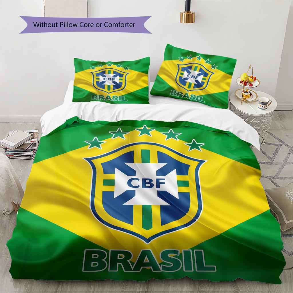CBF Brasil Pattern Bedding Home Decoration Birthday Gift (1 * Duvet Cover + 2 * Pillowcase, Without Core)