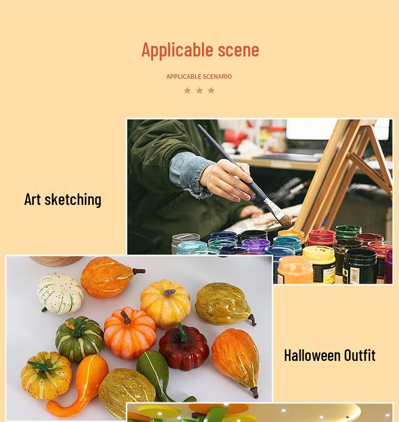 White and Yellow Pumpkin Model for Halloween and Christmas Decoration Wreaths