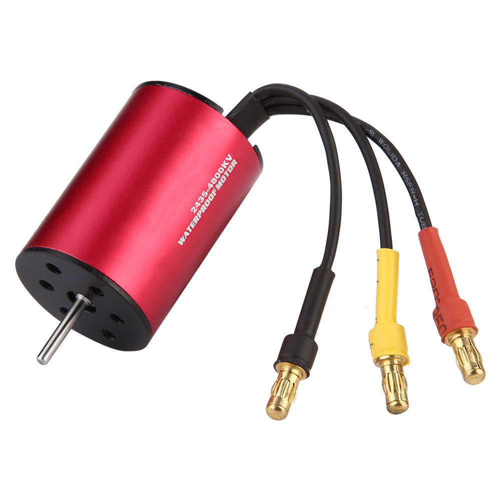 Surpass KK Waterproof Series 2435 4500KV Sensorless Brushless Motor for 1/16 1/18 Car (4800KV)