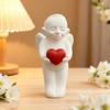 Angel Holding Heart Statue Love Expression 3D Printed Sculpture Figurine for Home and Office Tabletop Bookshelf Decors Gift