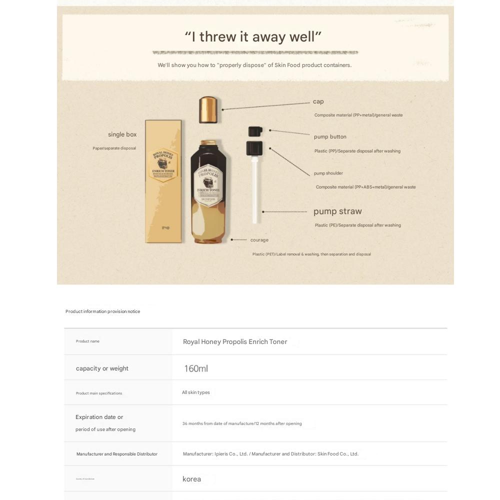 Skinfood Royal Honey Propolis Enrich Toner 160ml