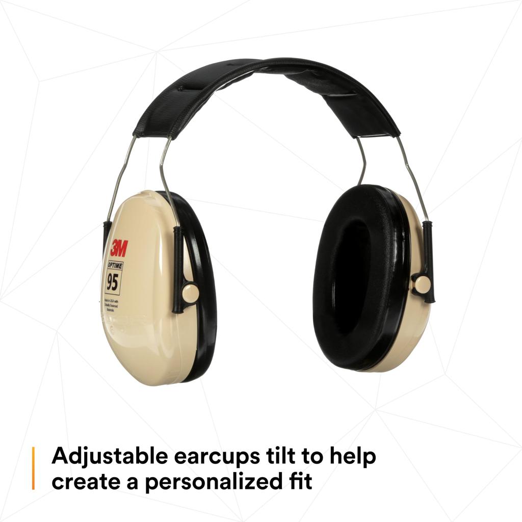 3M PELTOR H6A/V Low Profile Headband Earmuffs Hearing Protection Noise Reduction NRR 21dB Safety Ear Muffs