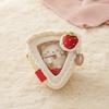 1Pcs Cute Storage Pouch Strawberry Cake Baby Bun Display Bag With Clear Window & Heart Keychain Charm For Anime Kpop Merch Decor
