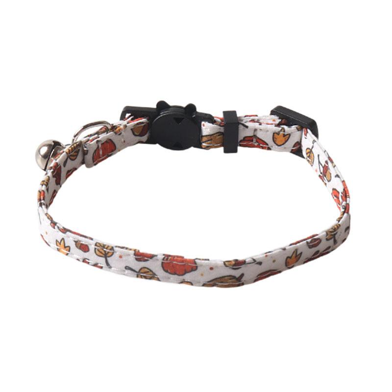 New Pet Collar Thanksgiving Maple Leaf Pumpkin Series Cat Collar with Sunflower Bandana  Dog Accessories for Small Dogs Leash