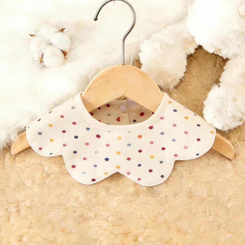 Bavaglino per neonato a petalo impermeabile double-face in stile coreano - 100% garza di cotone