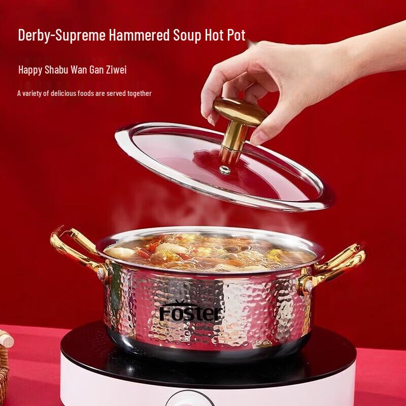 Faust Supreme Hammered Stainless Steel Stockpot