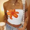 Mode Ärmelloses Bedrucktes Sommer Schlauchtop Lässig Elegant Figurbetontes Kurzes T-Shirt Lässige Einfache Crop Tops Damen Streetwear Trägerloses Top Damenbekleidung
