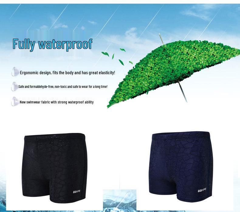 Banfei Men's New Style Flat-Leg Swim Trunks - Available in Plus Sizes