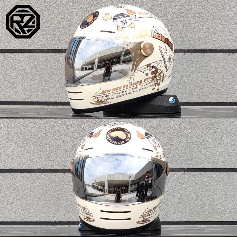 ORZ new model Motorcycle Helmet Retro Full face helmet Off Road Cascos para motos DOT Certification Capacete Casco moto