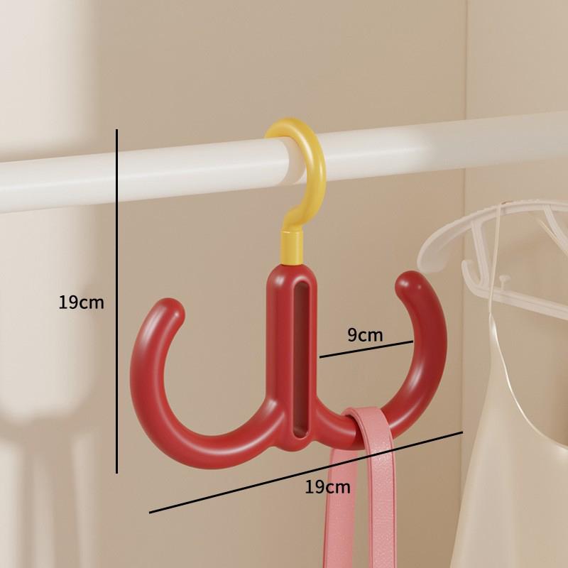 5pcs Rotatable Bag Storage Rack Scarf Belt Hanger Bag Hanging Rack Clothing Hangers Wardrobe Tie Closet Rack Organization