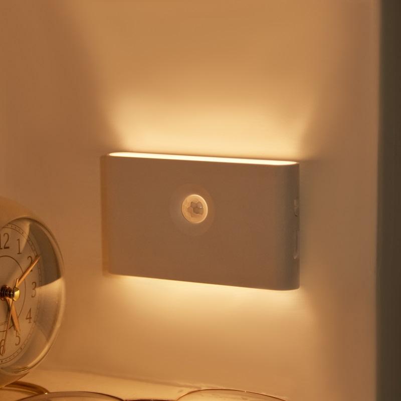 2 Pack Rechargeable Night Lights with Dusk To Dawn and Motion Sensors, Warm and Soft White Night Lights